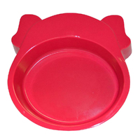Scream Dog Face Heavy Duty Plastic Dog Bowl Loud Pink 350ml