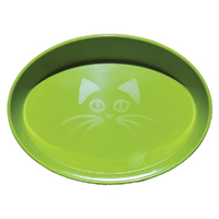 Scream Oval Heavy Duty Plastic Cat Bowl Loud Green 300ml