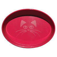 Scream Oval Heavy Duty Plastic Cat Bowl Loud Pink 300ml