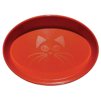 Scream Oval Heavy Duty Plastic Cat Bowl Loud Orange 300ml
