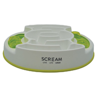 Scream Slow Feed Interactive Puzzle Dog Bowl Loud Green