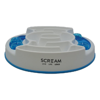 Scream Slow Feed Interactive Puzzle Dog Bowl Loud Blue