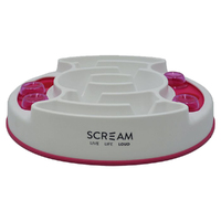 Scream Slow Feed Interactive Puzzle Dog Bowl Loud Pink