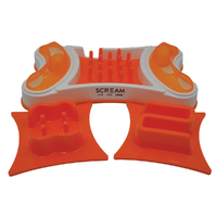 Scream 2-in-1 Slow Feed Interactive Cat Bowl Loud Orange