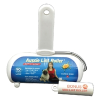 Aussie Lint Roller Fluff Dust Glass Sand & Pet Hair Remover Large