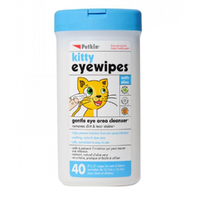 Petkin Kitty Eye Wipes Cat Gentle Eye Cleanser 40 Pack