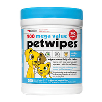 Petkin Mega Value Pet Wipes for Dogs & Cats 200 Pack