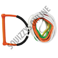 ADVANTAGE TEAM SHORT VEE HANDLE & 5 LOOP SKI ROPE FOR SKIING AND KNEEBOARDING  (AD7016)