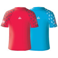 NEW ADRENALIN GIRLS BEACH SHORT SLEEVE LYCRA RASH TOP - UPF 50+ RATING