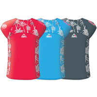 NEW ADRENALIN LADIES BEACH CAP SLEEVE LYCRA RASH TOP - UPF 50+ RATING