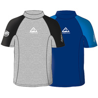 NEW ADRENALIN MENS BEACH SHORT SLEEVE LYCRA RASH TOP - UPF 50+ RATING