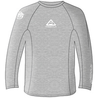 NEW ADRENALIN MENS SURF LONG SLEEVE LYCRA GREY RASH TOP - UPF 50+ RATING
