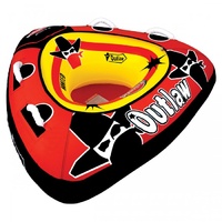 Sportsstuff Outlaw 1 Person Inflatable Towable Water Ski Tube 53-1126