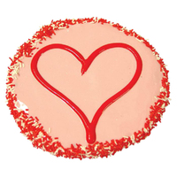 Huds & Toke Yoghurt Frosted Love Heart Cake Dog Treat 12cm