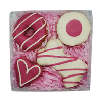 Huds & Toke Pink Cookie Mix Dog Treat Gift Box 4 Pack
