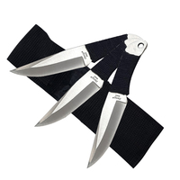 Fury 3 Cord Wrapped Throwing Knives in Sheath 165mm (60024)