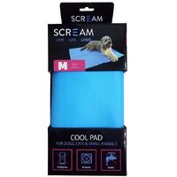 Scream Cool Pad Pet Cooling Mat for Dogs Cats & Small Animals Loud Blue Medium
