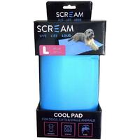 Scream Cool Pad Pet Cooling Mat for Dogs Cats & Small Animals Loud Blue Large