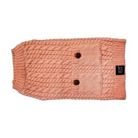 Zeez Cable Knitted Indoor Dog Sweater Musk Pink Large 39cm