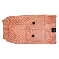 Zeez Cable Knitted Indoor Dog Sweater Musk Pink XL 45cm