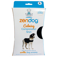 Zendog Calming Compression Shirt for Dogs Black XL