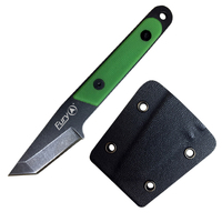 Fury Hi-Vis Green Backpack Travel Knife w/ Sheath 130mm (74429)