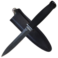 Fury Midnight Black Double Edged Knife w/ Sheath 285mm (75543)