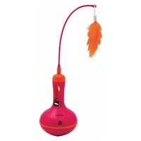 Scream Vase Tumbler Treat Toy Dispenser for Cats & Small Dog Loud Pink & Orange