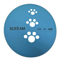Scream Silicone Pet Flyer Dog Toy Loud Blue Large 23cm