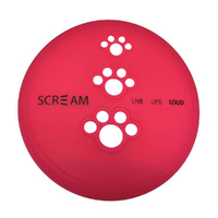 Scream Silicone Pet Flyer Dog Toy Loud Pink Large 23cm