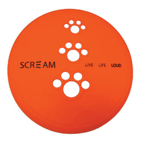 Scream Silicone Pet Flyer Dog Toy Loud Orange Large 23cm