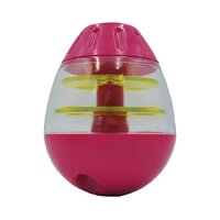 Scream Tip & Roll Dog Treat Dispenser Loud Pink & Green 13cm