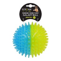 Scream Galaxy Ball Interactive Dog Toy Large Loud Green/Blue