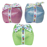 Multipet Birthday Present Plush Pet Dog Squeaker Toy Assorted 14cm
