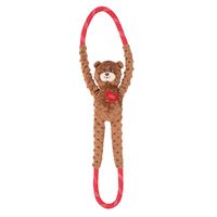 Zippy Paws RopeTugz Valentines Bear Interactive Durable Pet Dog Toy
