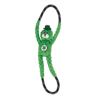 Zippy Paws RopeTugz St Patricks Lucky Bear Interactive Play Durable Pet Dog Toy