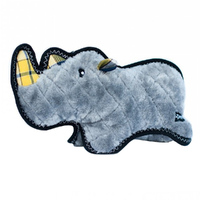 Zippy Paws Z-Stitch Grunterz Ronny The Black Rhino Plush Dog Toy 32 x 12.5cm