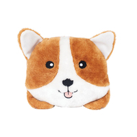 Zippy Paws Squeakie Buns Corgi Interactive Plush Pet Dog Squeaker Toy