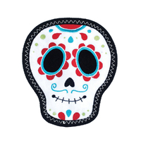 Zippy Paws Z-Stitch Santiago the Sugar Skull Plush Pet Dog Squeaker Toy