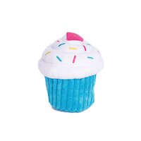 Zippy Paws Cupcake Blue Plush Dog Squeaker Toy 14 x 10cm