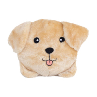 Zippy Paws Squeakie Buns Yellow Lab Interactive Plush Pet Dog Squeaker Toy