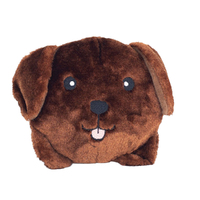 Zippy Paws Squeakie Buns Chocolate Lab Interactive Plush Pet Dog Squeaker Toy