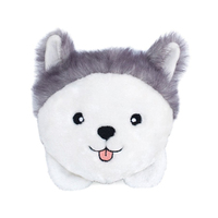 Zippy Paws Squeakie Buns Husky Interactive Plush Pet Dog Squeaker Toy