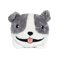 Zippy Paws Squeakie Buns PitBull Interactive Plush Pet Dog Squeaker Toy