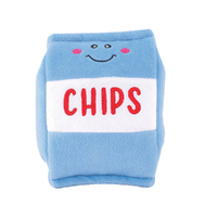 Zippy Paws Nomnomz Chips Interactive Plush Pet Dog Squeaker Toy