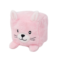 Zippy Paws Squeakie Blocks Bunny Interactive Plush Pet Dog Squeaker Toy 11.5cm