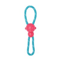 Zippy Paws ZippyTuff Monkey RopeTugz Plush Dog Toy Pink
