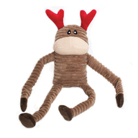 Zippy Paws Holiday Crinkle Reindeer Dog Squeaker Toy Large 47 x 11cm