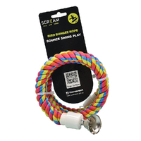 Scream Bird Bungee Rope Sturdy Cotton Bird Toy Multicolour Medium