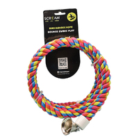 Scream Bird Bungee Rope Sturdy Cotton Bird Toy Multicolour Large